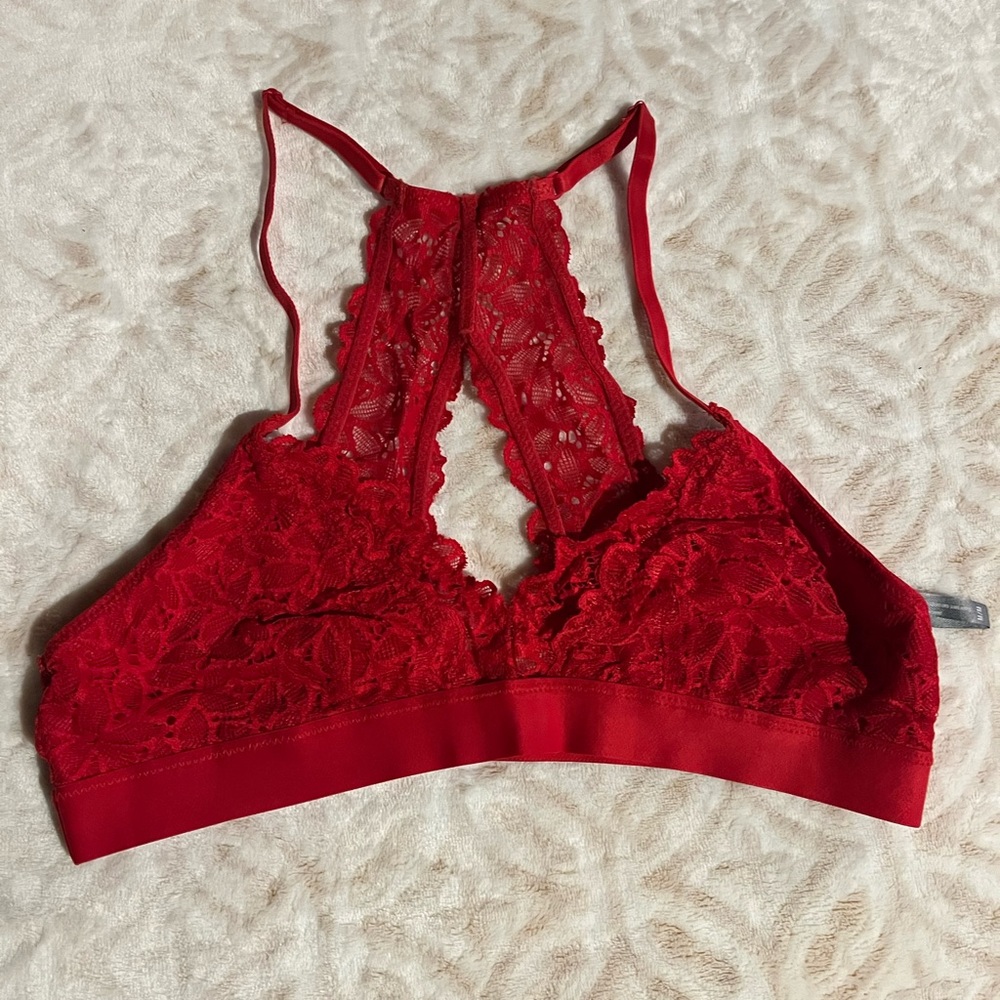 Aerie red lace bralette